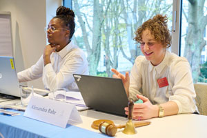 Die Sitzungsleitung des Wirtschafts- und Sozialrats